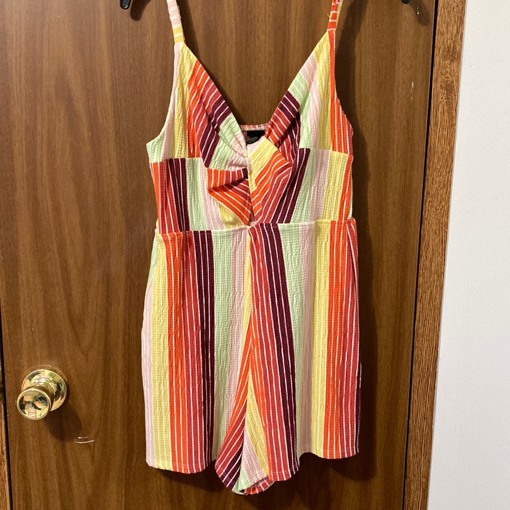 Rainbow jumpsuit XS wild fable adjustable straps